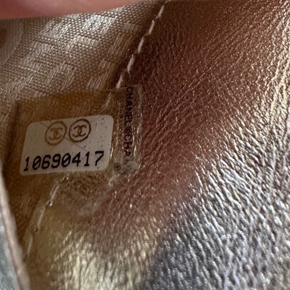 Chanel Navy Blue/Gold Denim CC Zip Around Wallet - Picture 5 of 6